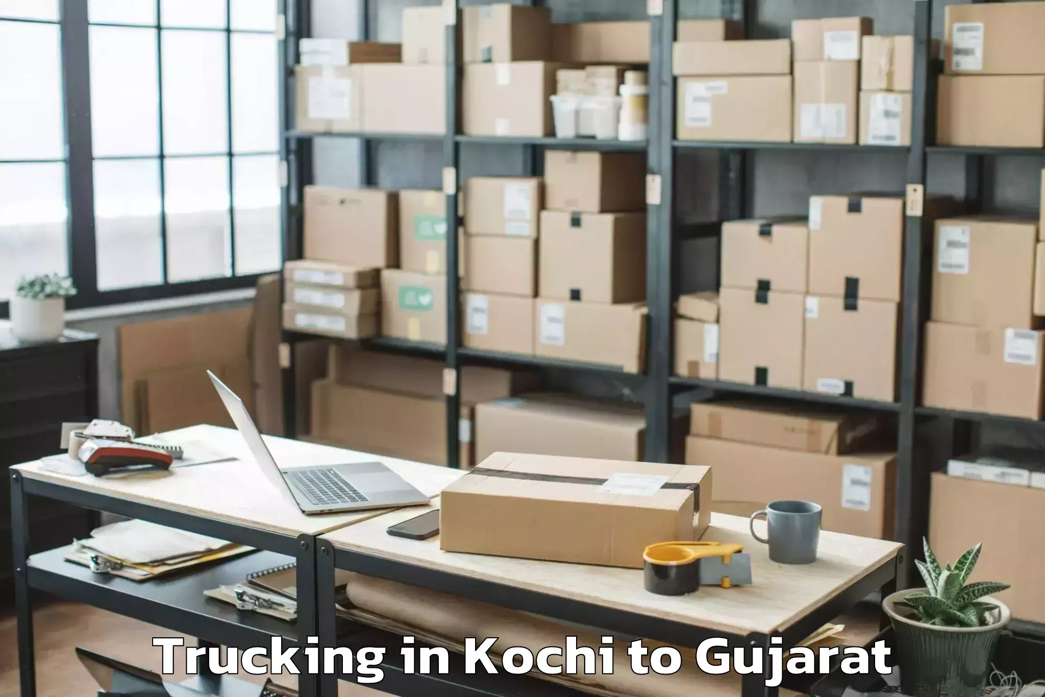 Expert Kochi to Sabarmati University Ahmedabad Trucking